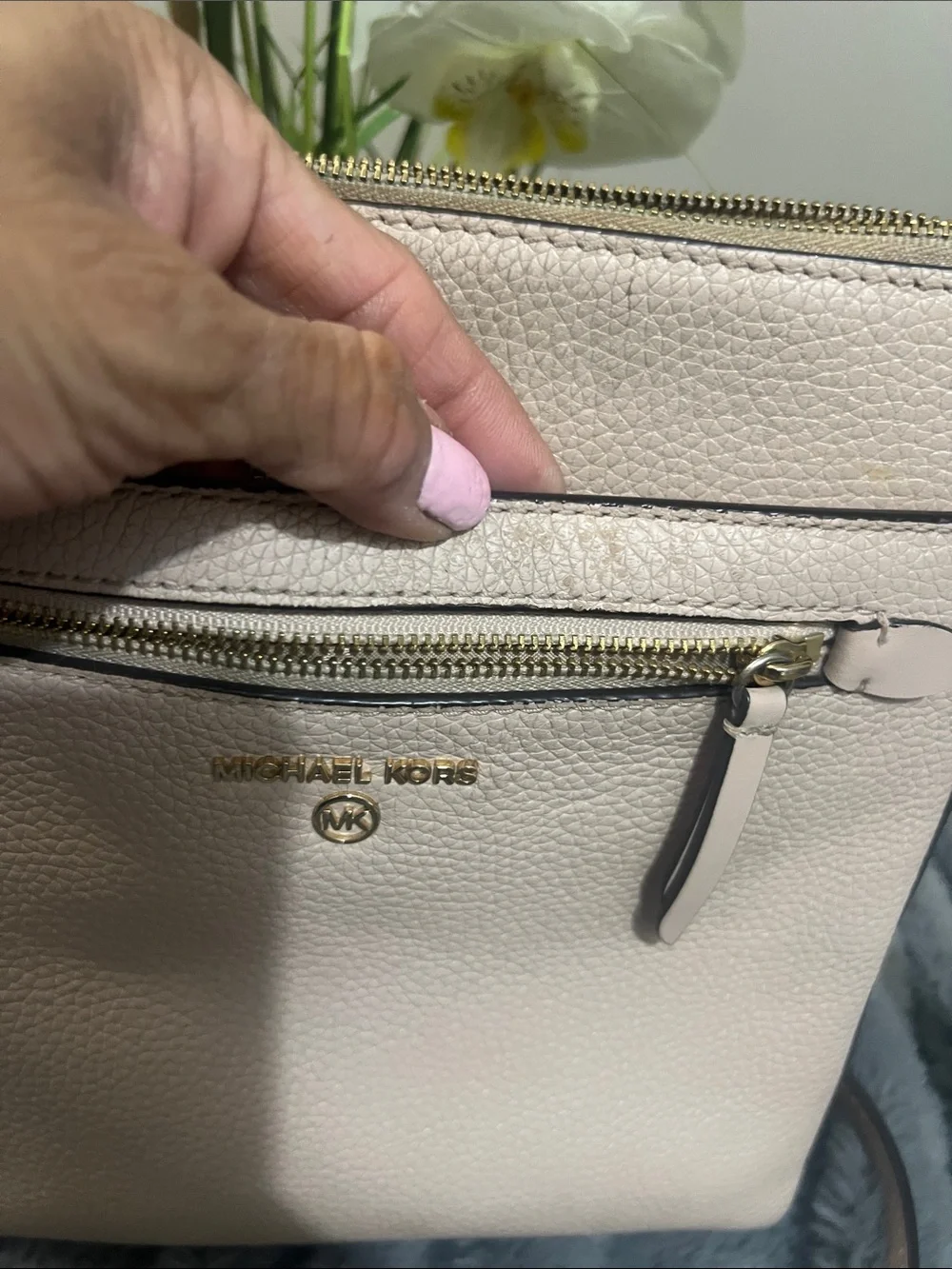 Michael Kors peebled leather